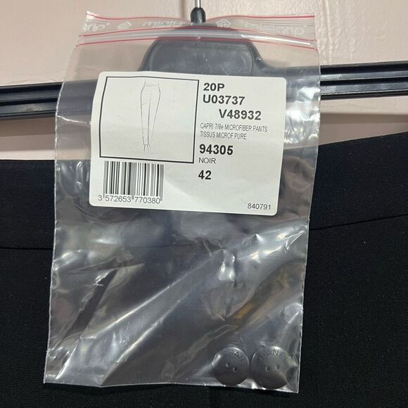 New Chanel Capri 7/8 Microfiber Pants Tissus Microf Pure Noir Black size 42 - Picture 6 of 11